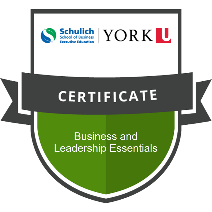 Schulich/York — Business and Leadership Essentials Certificate
